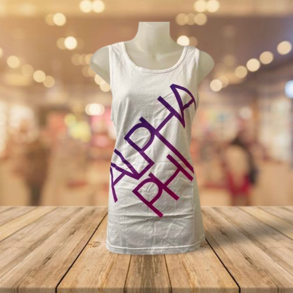 Alpha Phi Sorority Tank Top T-Shirt | Size S
